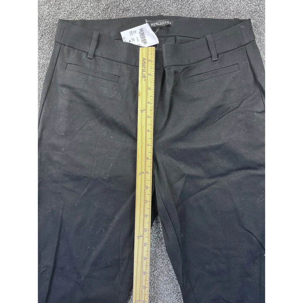 J.Crew Dress Pants Womens‎ 6/S Mercantile Mid Rise Ankle Crop Stretch Black NWT